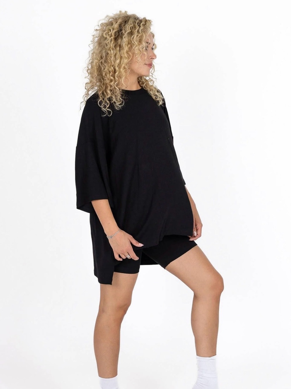Foxy Kind- All Weekend Long Short Set in Black